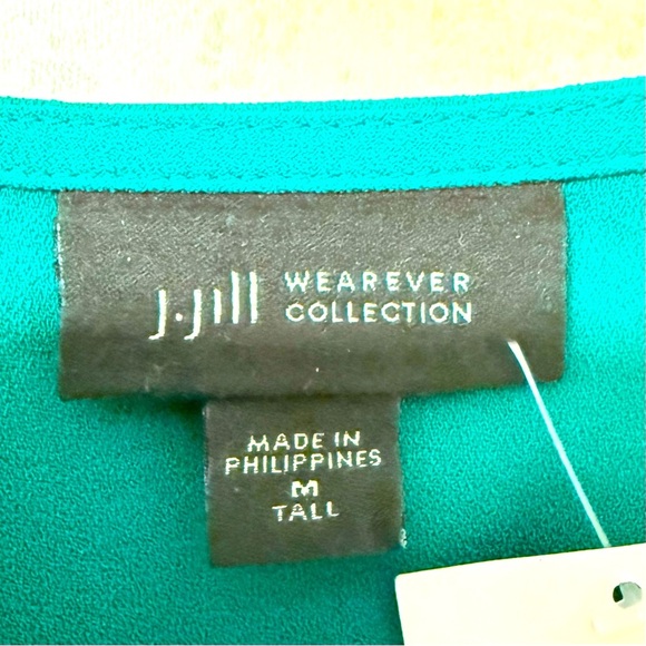 J JILL NWT MTALL WOMEN EMERALD GREEN SLEEVLESS MAXI SWAG VNECK ASYMETRICAL DRESS - Picture 3 of 10